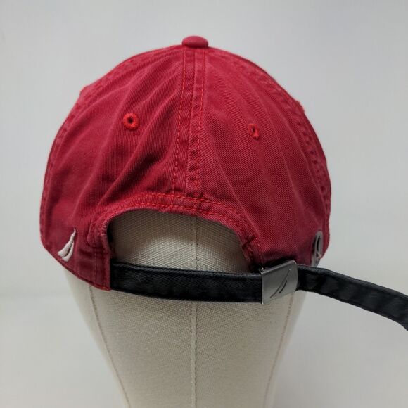 Nautica Men's Slideback Hat Red Size OS Graphic Logo 100% Cotton - Picture 5 of 7